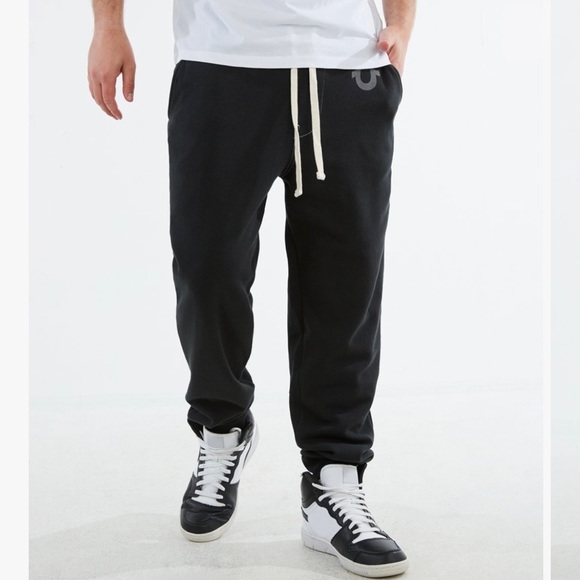 TRUE RELIGIONblack logo joggers/sweatpants